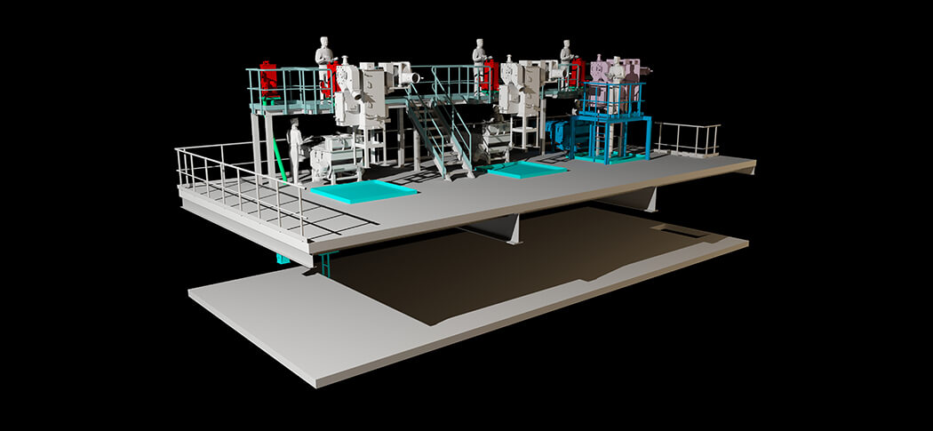 3D graphic of an operating platform